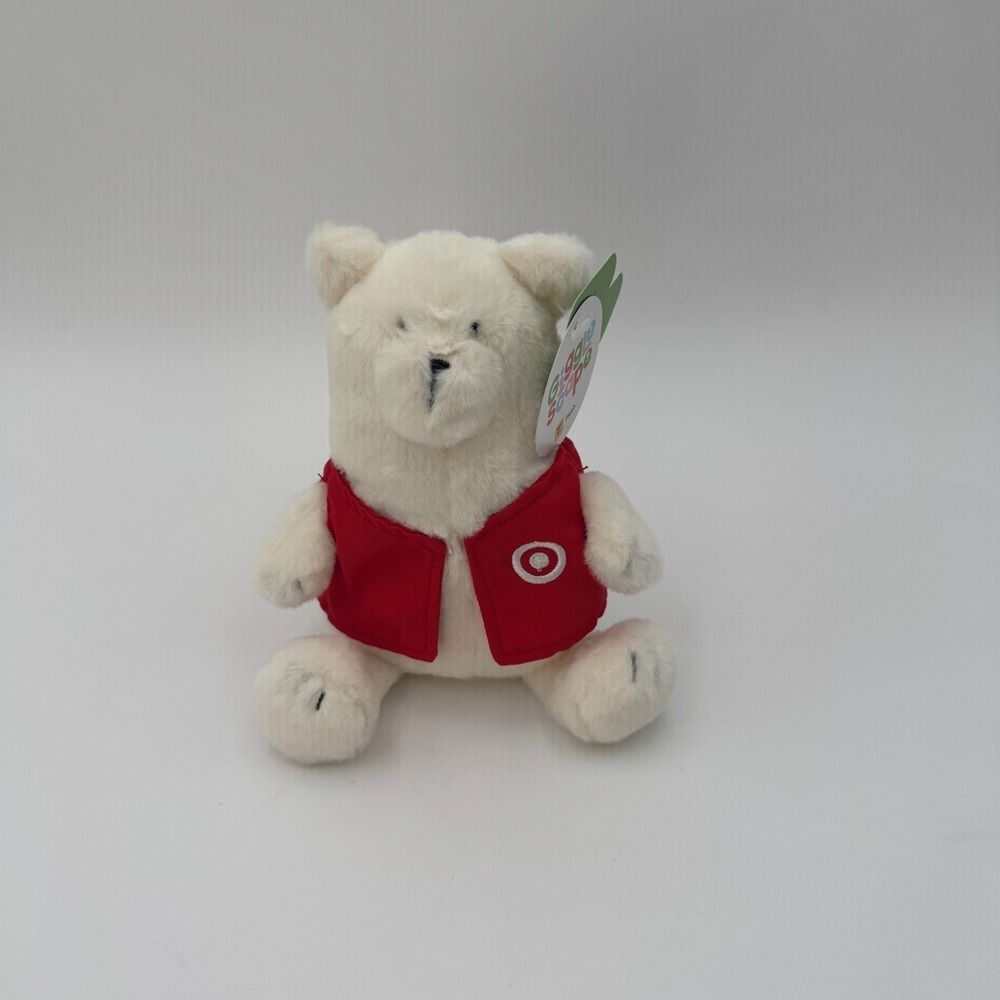 Gigglescape Target Vest Polar Bear Plush Stuffed Animal NWT 7 Inch